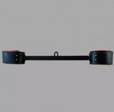 Adjustable Spreader Bar with Lockable Leather Cuff Adjustable BDSM Spreader Bar with Lockable Leather Cuffs