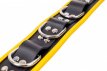 Leather Collar - 3 D Rings - Black/Yellow 30074M4M Leather Collar - 3 D Rings - Black/Yellow