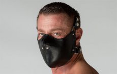 Leather Mouth Restrictor - Black