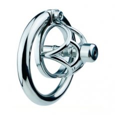 Metal Chastity Cage with Urethra Plug