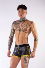 Neoprene Pouch Shorts Black Yellow 340320MRB Neoprene Pouch Shorts Black Yellow