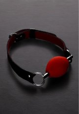 Oval Silicone Ball Gag - Red