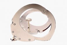 Steel Handcuff No. 11, nickel plated