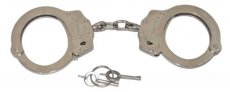 UZI handcuff nickel-plated